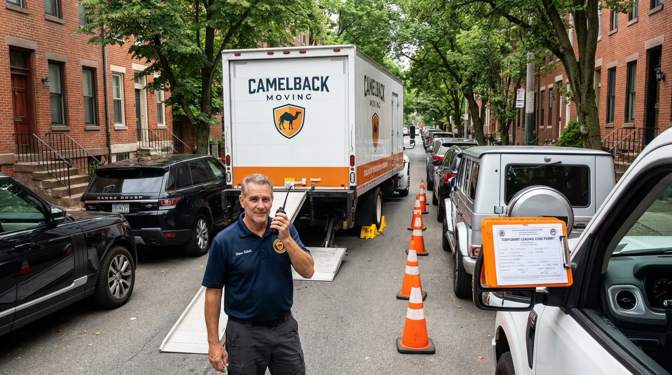 City street loading permit setup in Annandale, NJ